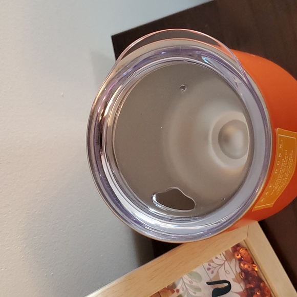 Rae Dunn Insulated Stainless Steel Wine Glass Happy Fall Y'All Orange - Picture 3 of 3